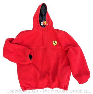 Black & Red Ferrari Reversible Pull Over Jacket New with Tag Size Men's Large. 