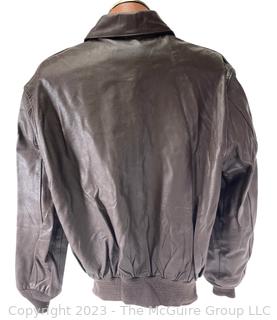 US Air Force Brown Leather Bomber Flight Jacket Made by Cooper Type A2 Size 42L