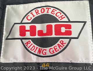 Cirotech HJC Leather Motorcycle Jacket in White Green Purple, Men's Size 44