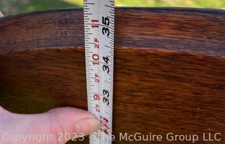 Antique Mahogany Regency Style Round Tilt-Top Pedestal Dining Table.  28" high x 36" in diameter.