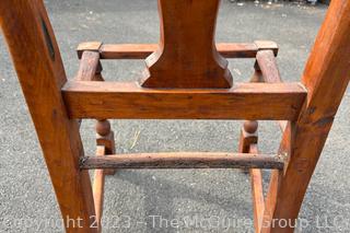 Antique Queen Anne Side Chair with William and Mary Base Circa 1750. Peg Construction.  Missing Seat.