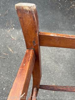 Antique Queen Anne Side Chair with William and Mary Base Circa 1750. Peg Construction.  Missing Seat.