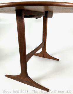 Mid Century Modern Tilting Coffee Table by Sven Engstrom & Gunnar Myrstrand Sweden. 19" tall 24" diameter. (Note: Damage to base of one leg noticed, photos posted at  and posted at 2:33pm ET 2-28)