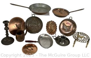 Group Copper Cookware. 