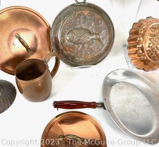 Group Copper Cookware. 