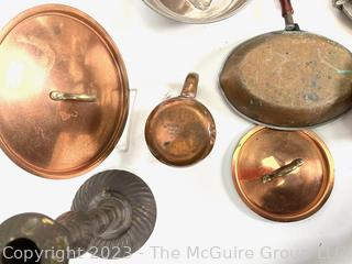 Group Copper Cookware. 