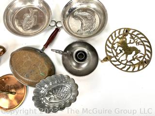 Group Copper Cookware. 