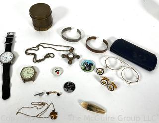 Junk Drawer Collection Including Free the Iran Hostages Bracelets 