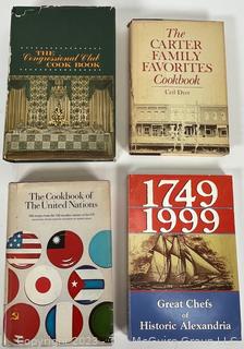 Four (4) Vintage Political Cook Books Including Carter Family Favorites and Congressional Cook Book. 