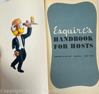 Six (6) Vintage Bar and Wine Books Including Esquire's Handbook for Hosts, 1949