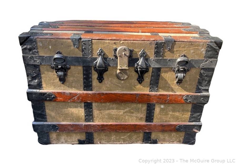 Sold at Auction: Antique Steamer Trunk