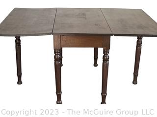 Antique Cherry Drop-Leaf Gateleg Dining Table. Leg needs to be reattached. 42" w x 21" l (59" when open) x 28" t