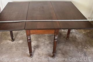 Antique Cherry Drop-Leaf Gateleg Dining Table. Leg needs to be reattached. 42" w x 21" l (59" when open) x 28" t