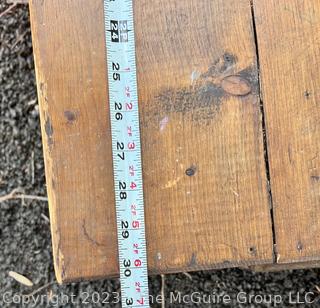 19th Century Primitive Pine Wood Chest or Trunk.  13" x 16" x 30"