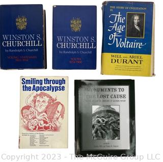 Five (5) History Books Including Winston Churchill