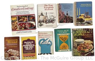 Nine (9) Vintage Cook Books Including Creative Cooking