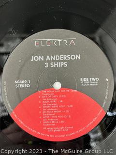 Vinyl Record Album: Jon Anderson (1985) - 3 Ships - Elektra Records 60469-1