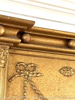 Neoclassical Giltwood Overmantel Mirror  31" x 50"