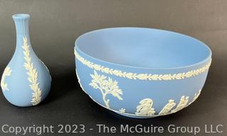 Large Wedgwood Bowl and Bud Vase