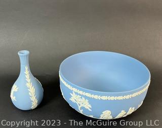 Large Wedgwood Bowl and Bud Vase