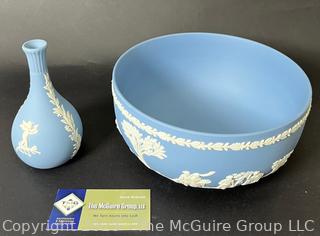 Large Wedgwood Bowl and Bud Vase