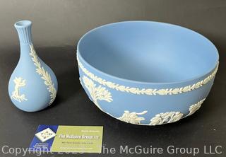 Large Wedgwood Bowl and Bud Vase