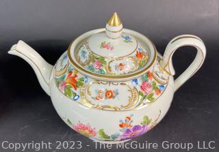 Dresden Tea Pot and Covered Sugar Bowl