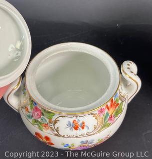 Dresden Tea Pot and Covered Sugar Bowl