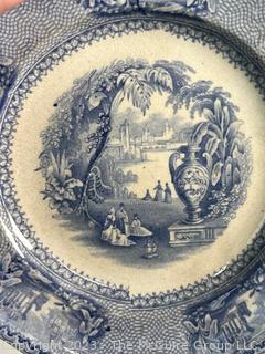 Four (4) Pieces of Blue and White Transferware including Corinthia and Adams