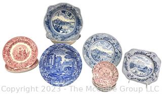 Assortment of Transferware includes Wedgwood Spode Johnson Bros. 
