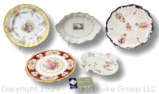 Grouping of Five (5) Porcelain Trays; Coalport, Limoges, Royal Albert, Richard Ginori
Dresden