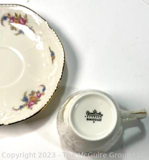 Collection of Porcelain Tea Cups and Saucers with Marks    