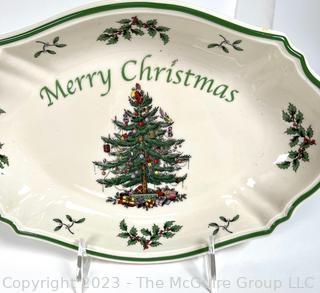 Four (4) Lenox Porcelain Christmas Holiday Serving Pieces