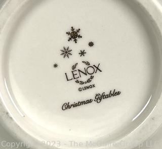 Four (4) Lenox Porcelain Christmas Holiday Serving Pieces