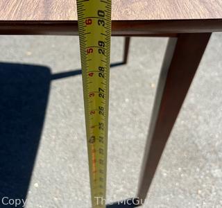 Mid Century Modern Walnut Dining Table with Leaf.  59"l x 36"w x 30"t