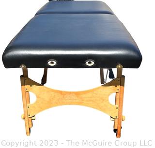 Oakworks Portable Massage Table with Stool. 72" long, 28" wide, 25" height.