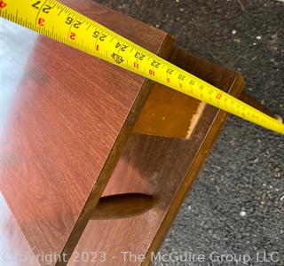 Mid Century Modern Mersman #8195 Two Tier End Table. 18"w, 28.5"long, 22" Total height.