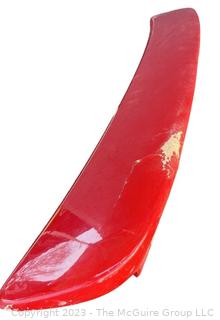 Plexiglass Red Automobile Race Car Spoiler Attachment, Damaged. 55" long