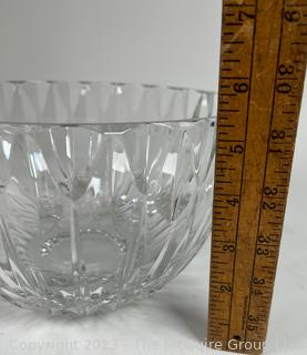 Clear Crystal Serving Bowl. 5 1/2" x 9" diameter