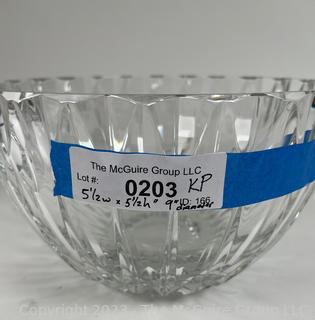 Clear Crystal Serving Bowl. 5 1/2" x 9" diameter