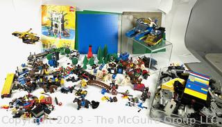 Large Collection of Vintage Legos Including Castle, Vehicles, Legoland, Figures and More. 