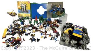 Large Collection of Vintage Legos Including Castle, Vehicles, Legoland, Figures and More. 