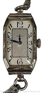 Art Deco Style Elgin Ladies Wrist Watch with 12KT Gold Filled Band