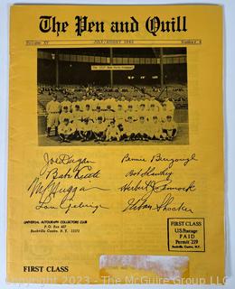 Baseball Ephemera: Stationary of "St. Louis National Baseball Club" and "Pen and Quill" Newsletter