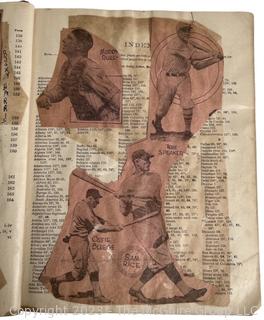 1927 Washington Senators Scrapbook Made by Pasting Photos into School Geography Book. 