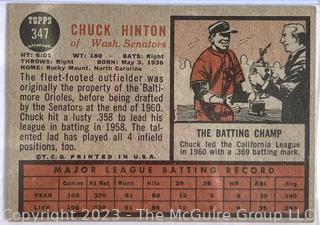 Baseball Cards: Chuck Hinton, Larry Doby, Roy Campanella, Thurman Munson and Donn Clendenon 