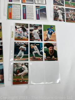 Five (5) Sleeves Of Baseball Cards including Tony Gwynn, Dave Winfield and Ron Darling