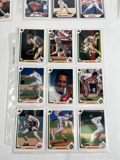 Four (4) Baseball Card Sleeves: Includes David Cone, Paul O'Neill, Don Mattingly, Deion Sanders (Did you know he played baseball?) and more!