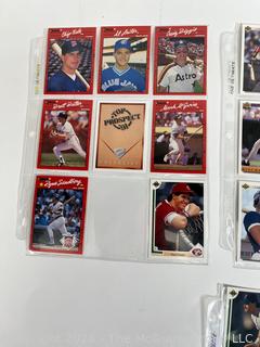 Four (4) Baseball Card Sleeves: Includes David Cone, Paul O'Neill, Don Mattingly, Deion Sanders (Did you know he played baseball?) and more!