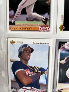 Four (4) Baseball Card Sleeves: Includes David Cone, Paul O'Neill, Don Mattingly, Deion Sanders (Did you know he played baseball?) and more!